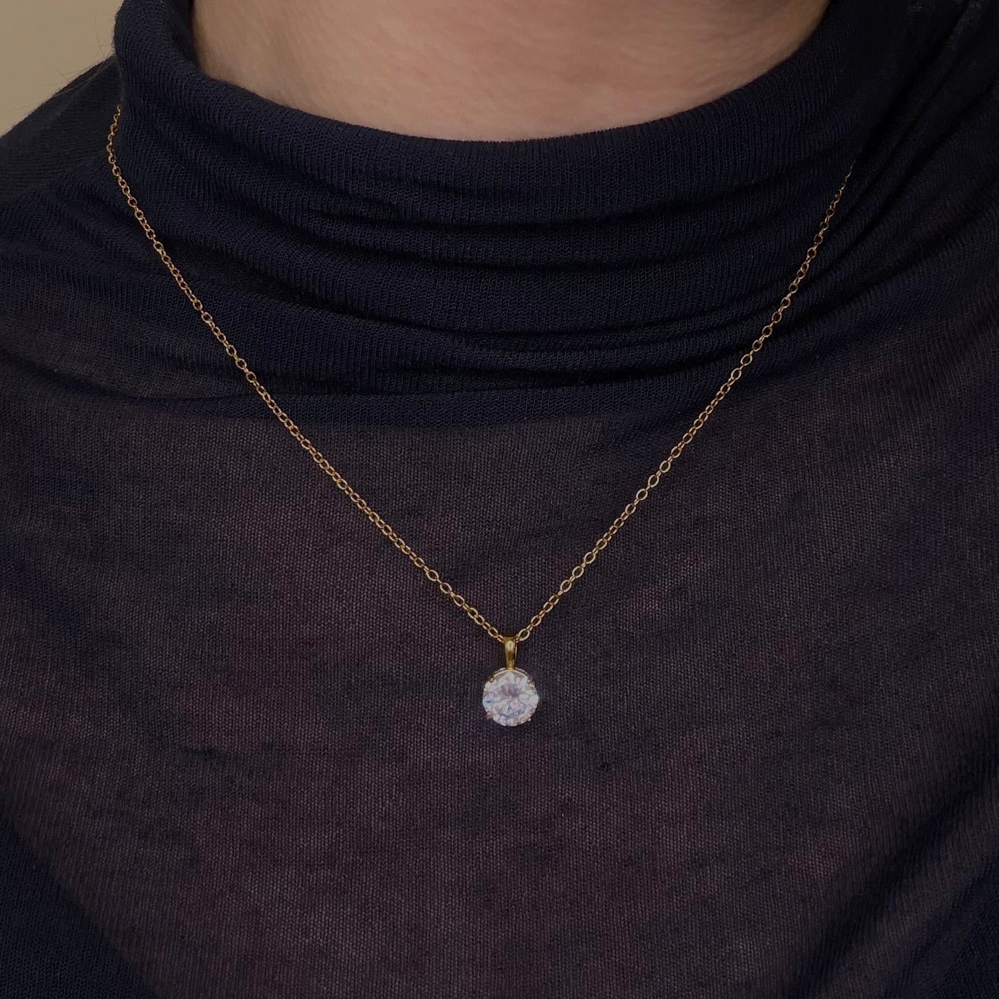 Solitaire Pendant Necklace