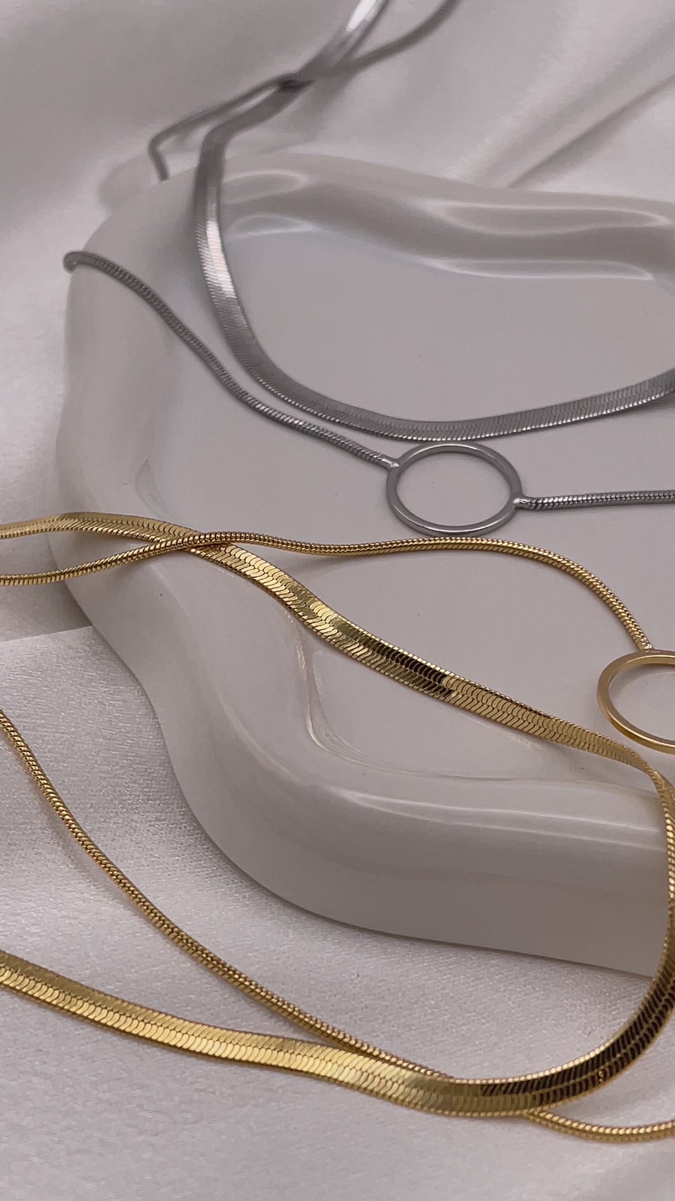 Circle Ring Double Layer Necklace